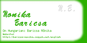 monika baricsa business card