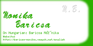 monika baricsa business card